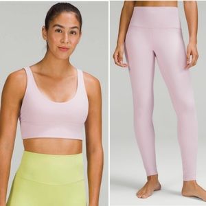 Lululemon pink peony align matching set